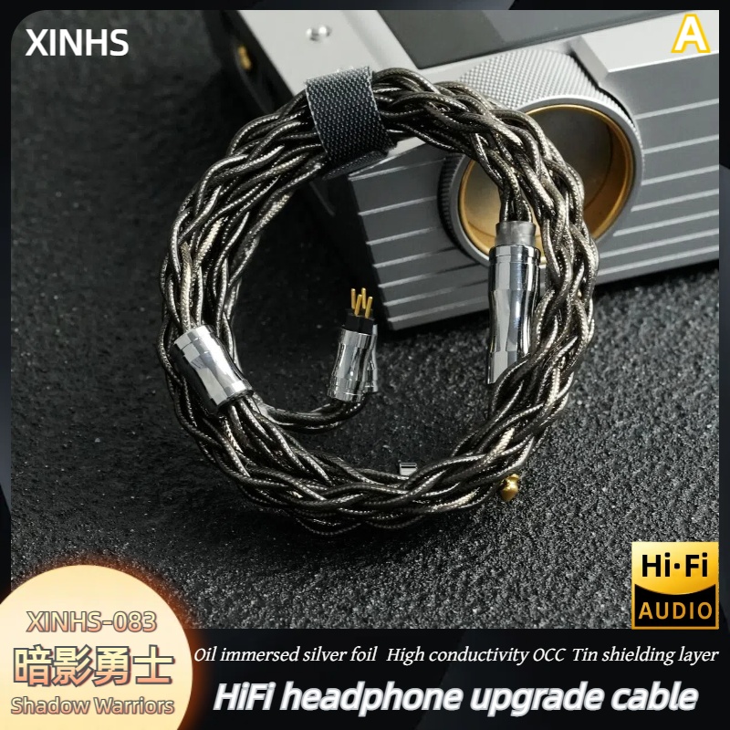 XINHS Shadow Warrior HiFi Earphone Upgrade Cable 2.5mm 4.4mm Balanced Cable HD650 IE900 0.78mm kz QDC Suitable for Sennheiser