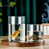 Small Glass Flower Vase Glass Cylinders Vase Florals Container, Flower Vase Delicate Decorative Vase for Offices Home 4