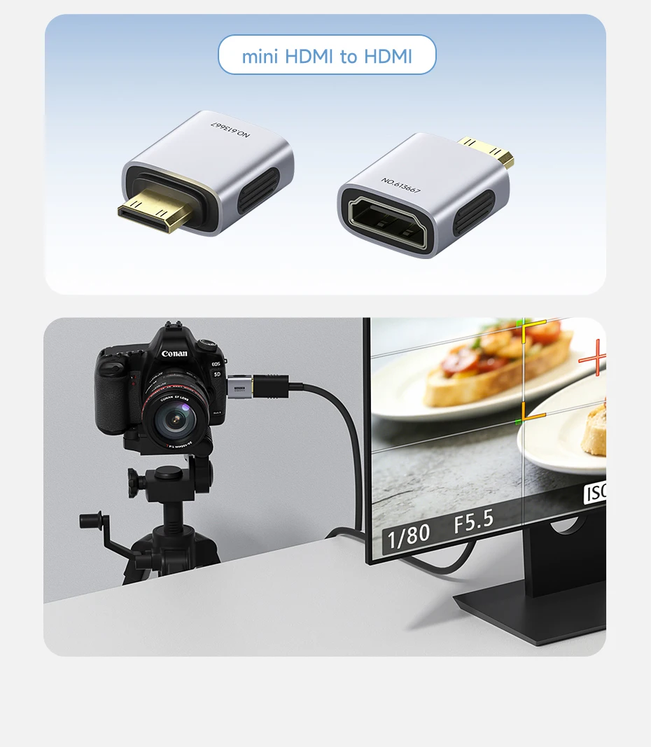 Hagibis HDMI 2.1 90° Right Angle Male to Female Adapter