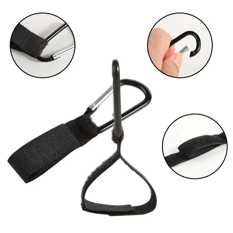 Baby Stroller Hook Clip Aluminum Alloy Carabiner Cart Organizer Diaper Bag Shopping Pram Hook Hanger Stroller Accessories