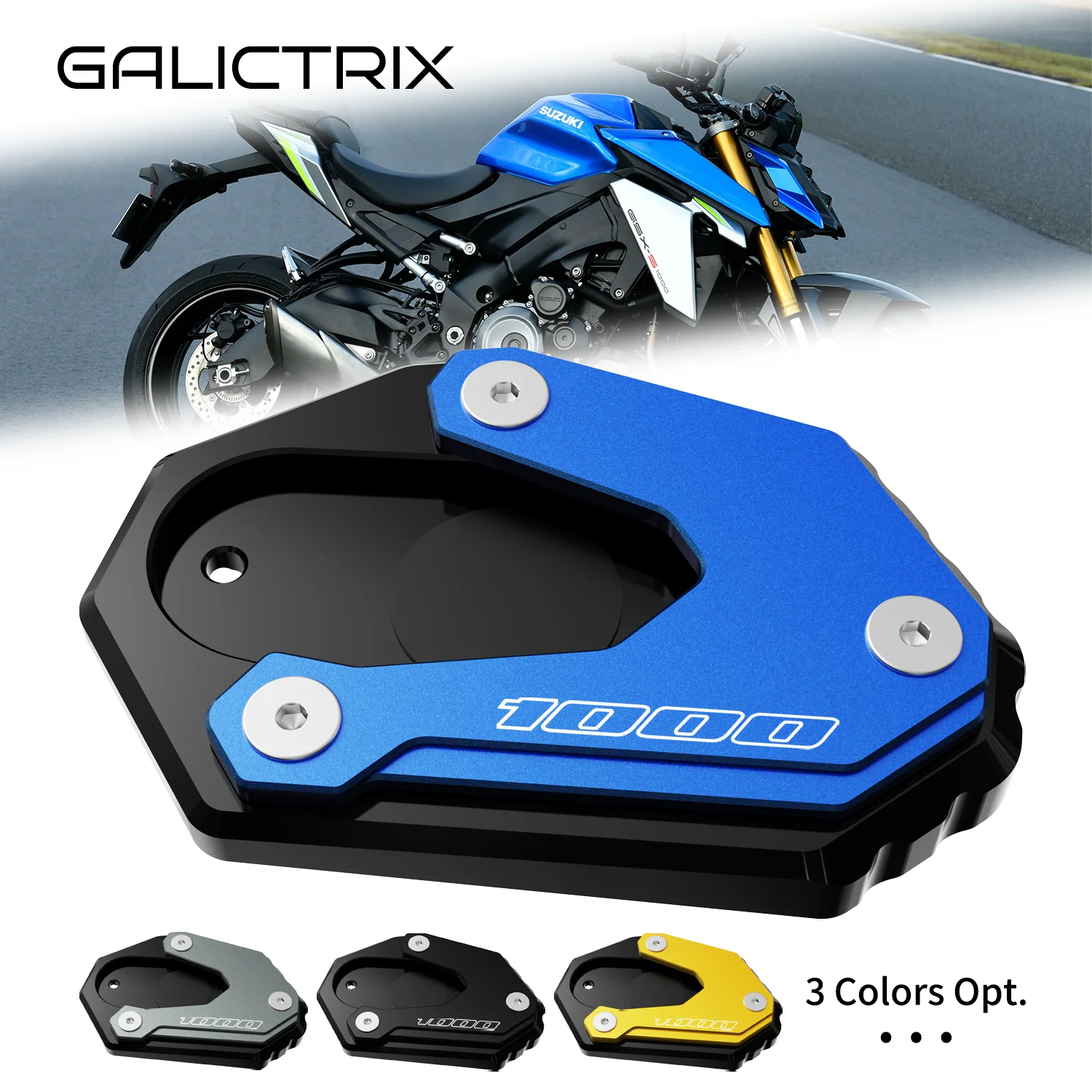 Motorcycle Kickstand Pad Side Stand Enlarger Extension Plate Support