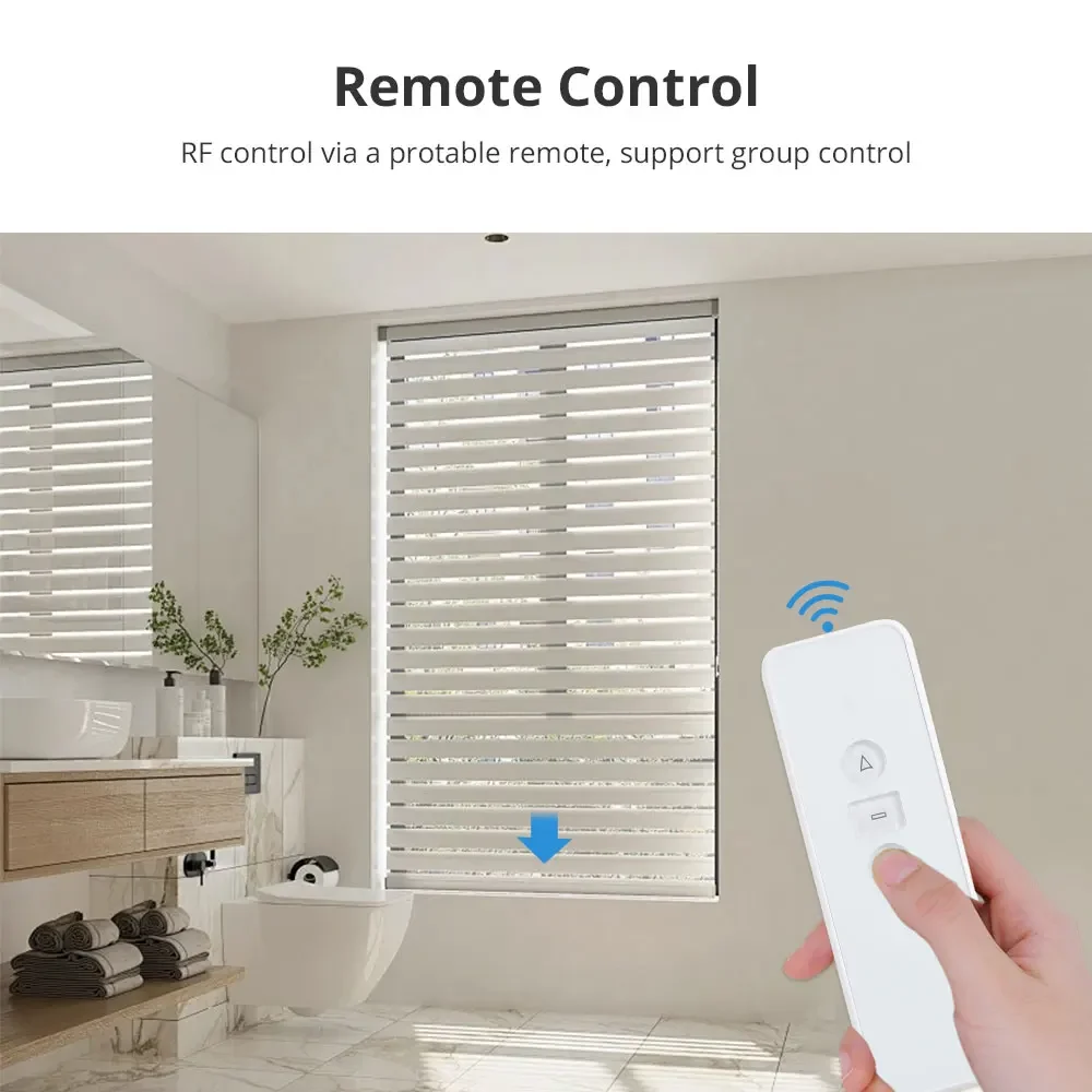 Zemismart Zigbee Rechargeable Smart Roller Shade Blinds Motor For 37mm 38mm Tube Work with Tuya Alexa Google Home Voice Control smart blind motor