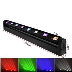 Factory Price 8 eyes Beam Laser Projector Light Moving Head Lamp Sound Controller RGBW DJ Disco Stage Lighting Effect for Bar