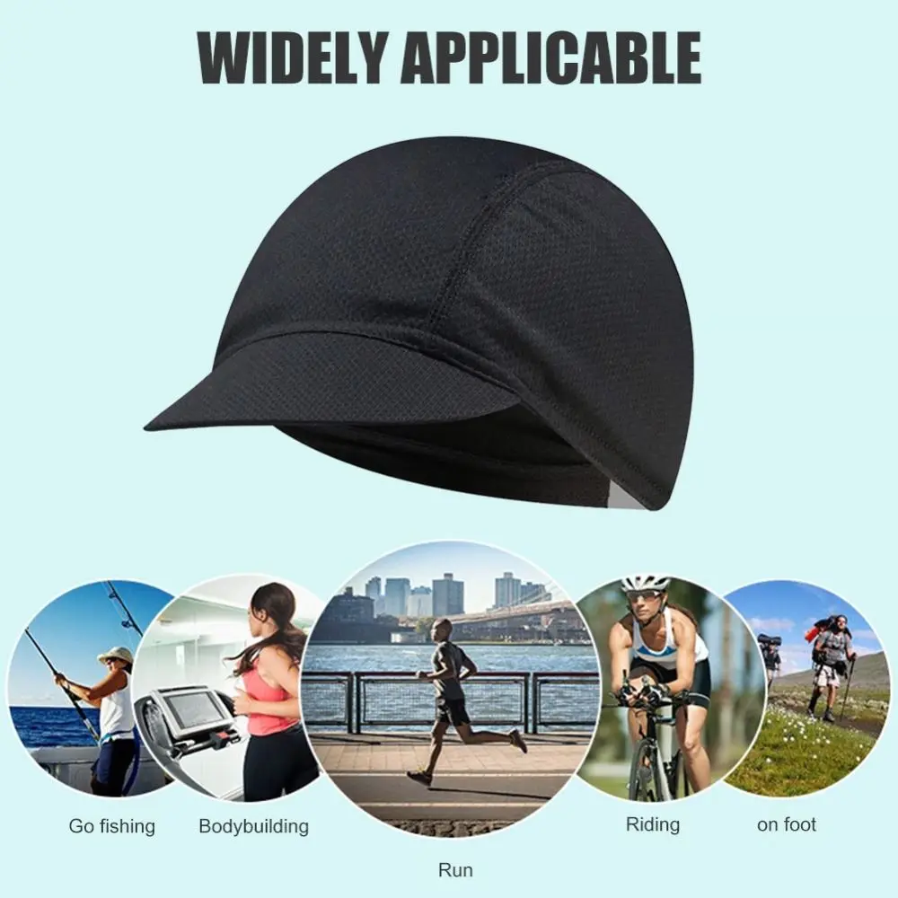 Cycling Hat Quick Dry Bicycle Cap Breathable Helmet Liner Mesh Fabric Riding Hat Outdoor Sports Accessories