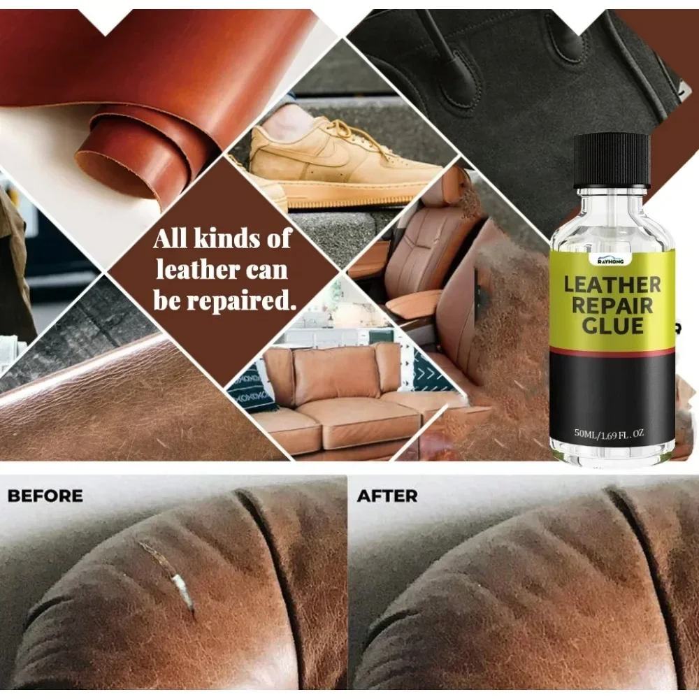 Leather Repair Gel Liquid Leather Repair Gel Skin Refurbish Tool Holes Scratch Cracks Restorer For Car Seats Sofa Jacket Purse Shoes