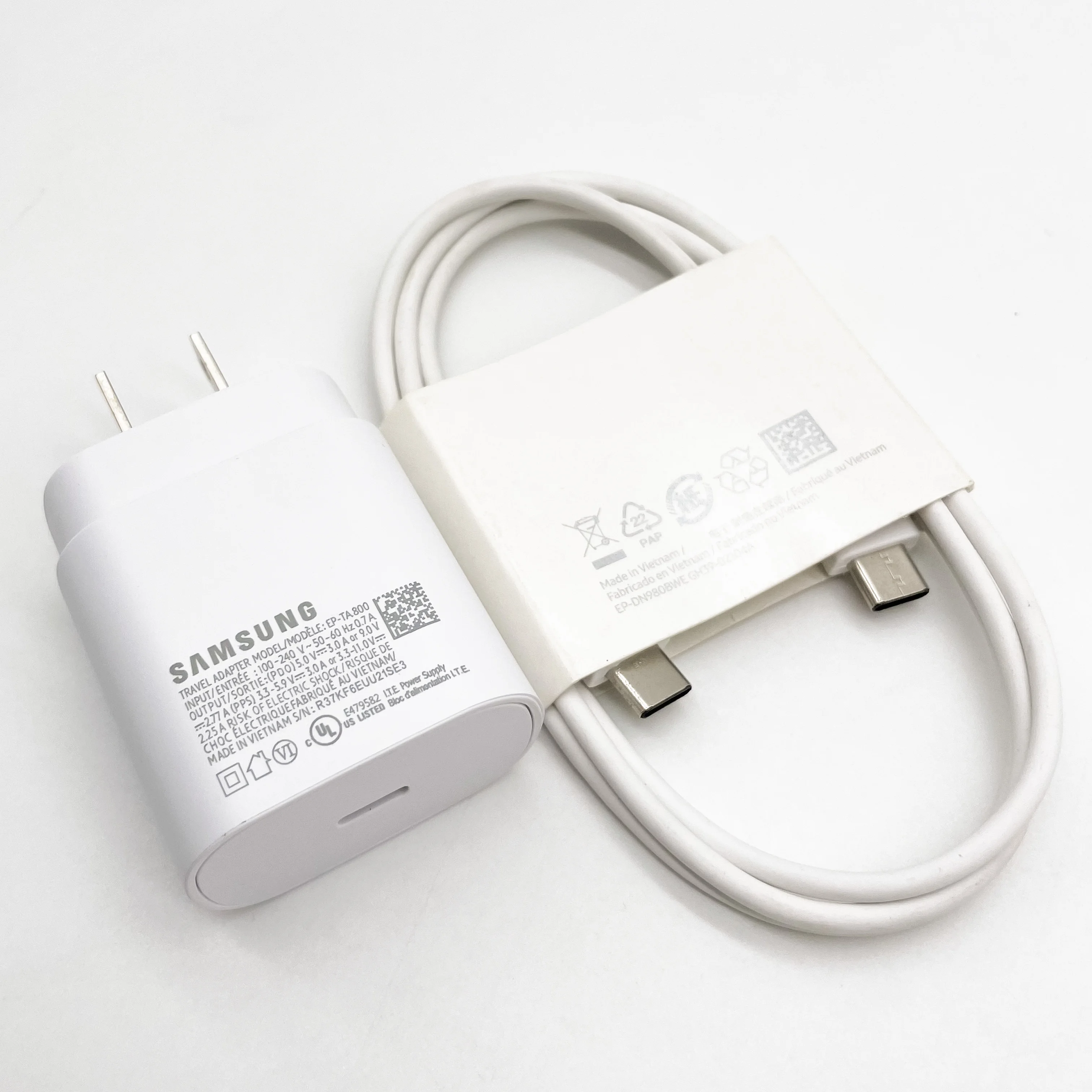 SAMSUNG 25W Super Fast Charger Quick 3A Type-C Adapter Cargador