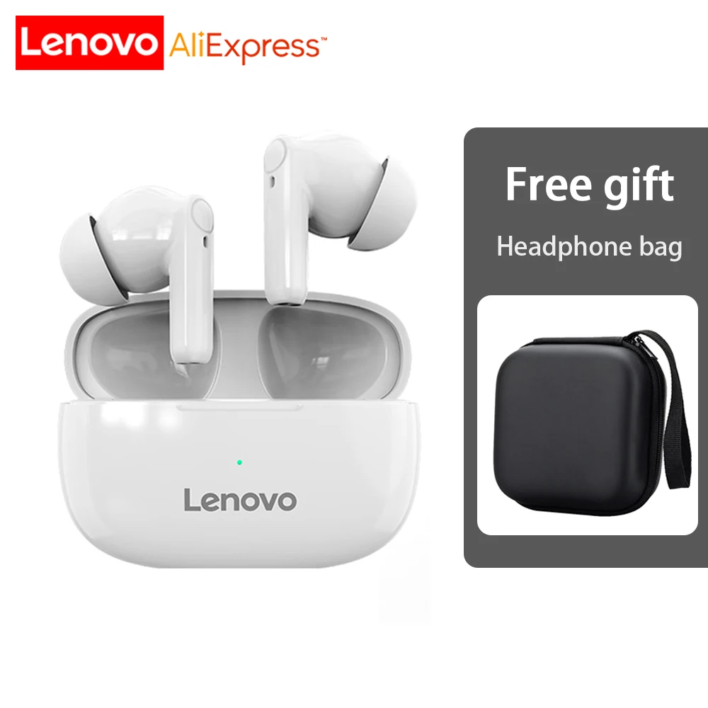 Lenovo HT05 - Auriculares inalámbricos, IPX5, batería de larga duración, 2  micrófonos para trabajo, oficina, oficina en casa, color blanco :  : Informática