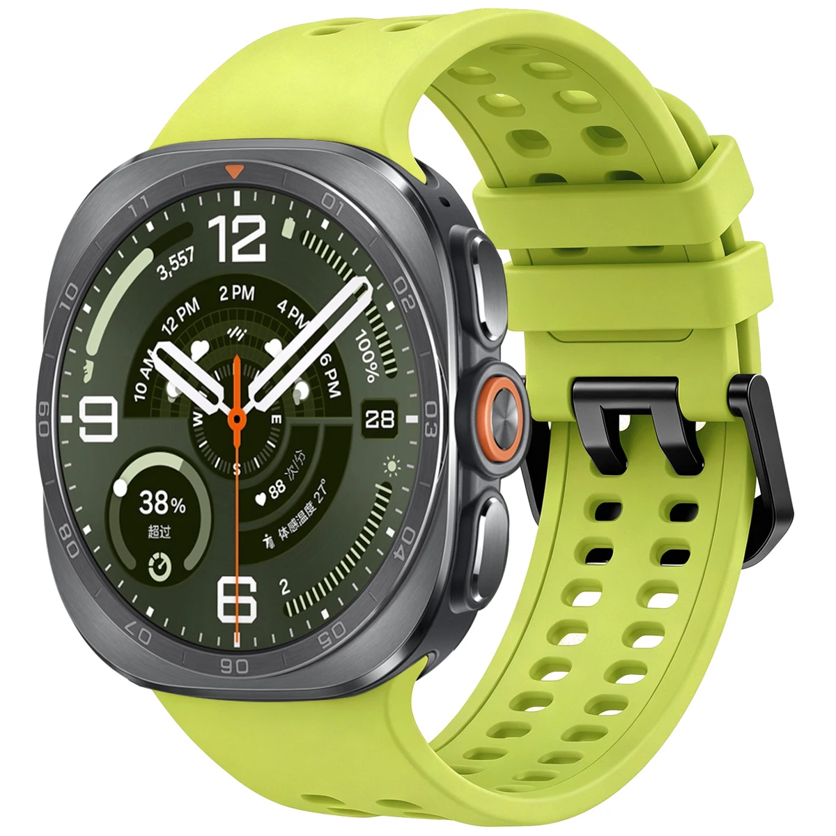 Enhanced Silicone Sport Strap for Smartwatches - Ultra-Comfort Wristband, 47mm, Official Design