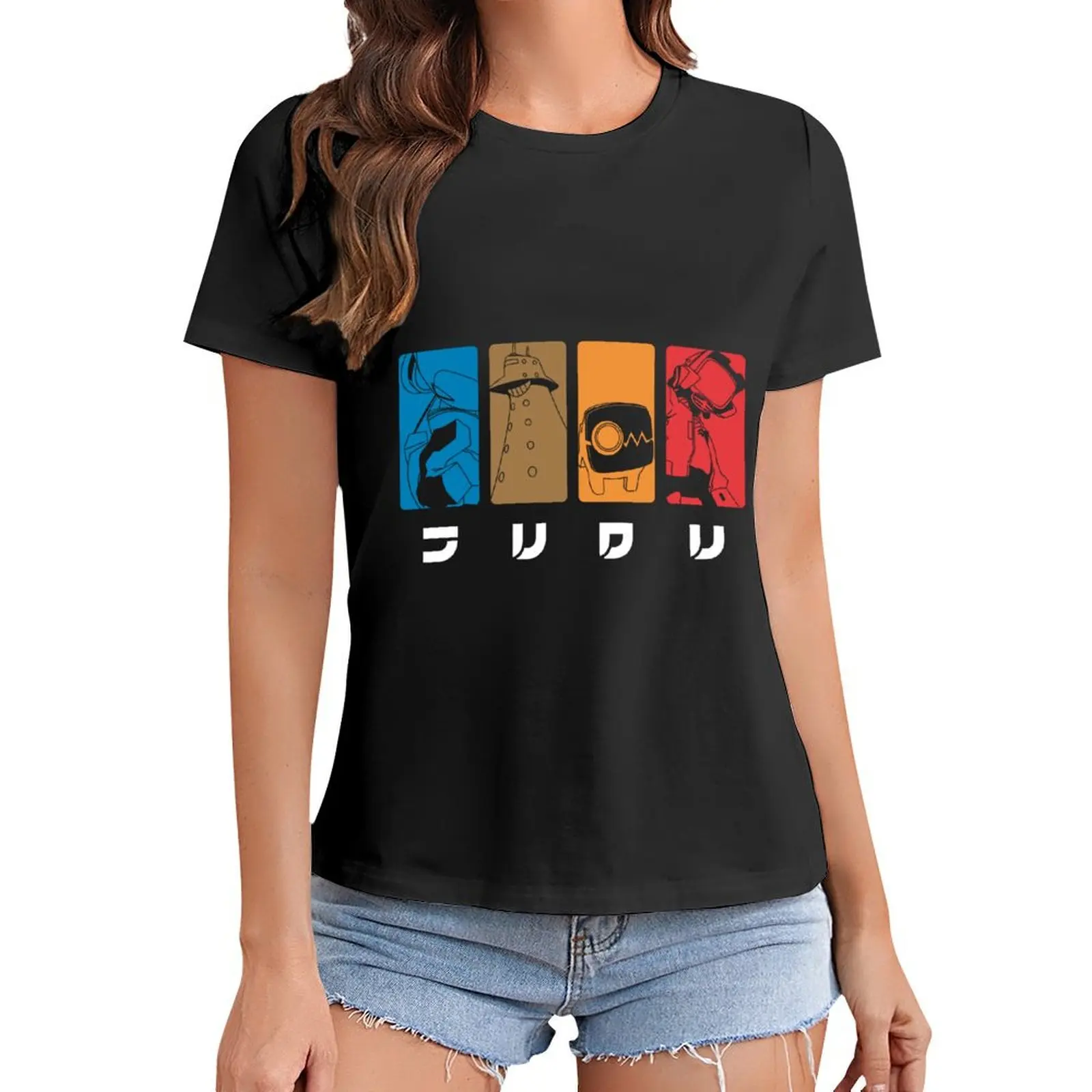 

FLCL T-Shirt blanks quick-drying korean fashion Woman clothes
