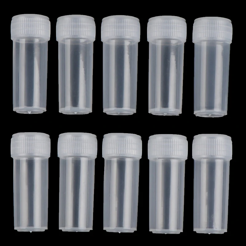 100pcs 5ml Plastic Test Tubes for Office School Chemistry Supplies plastic test tubes