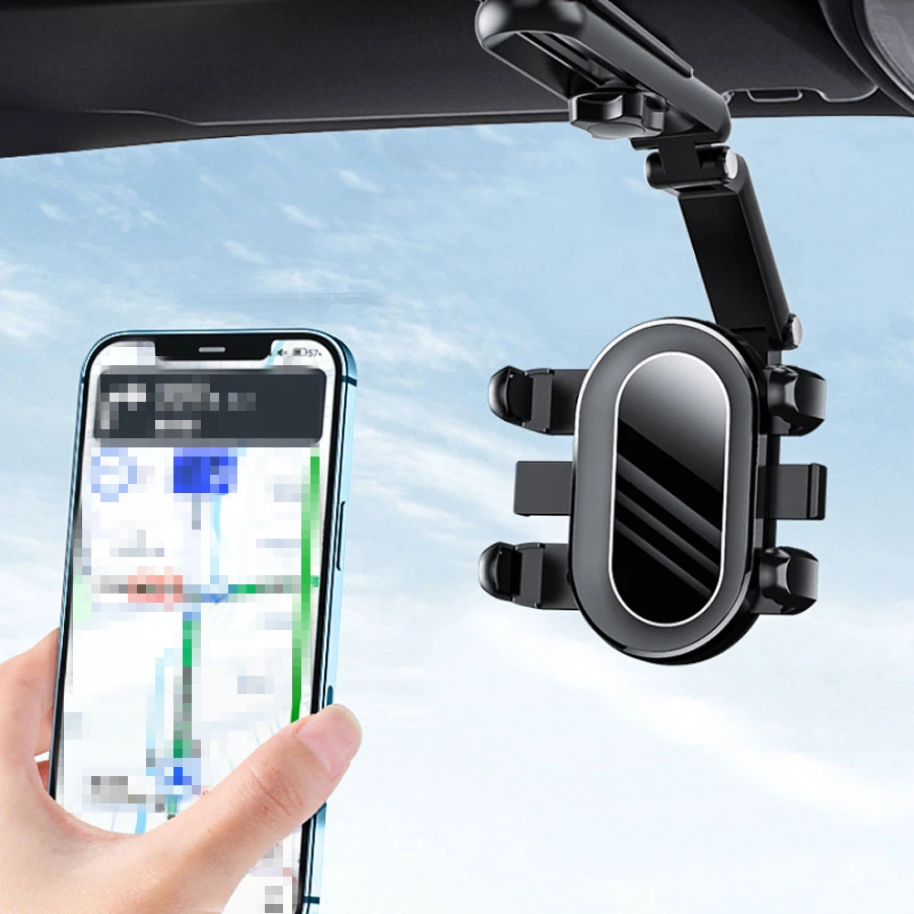

Car Sun Visor Phone Holder 1080° Rotation Adjustable Multifunctional Navigation Bracket For Car Home Kitchen