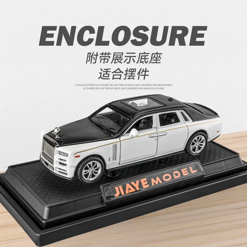 1:36 Rolls Royce Phantom Sedan Alta Simulazione Diecast In Lega Di Metallo Modello Di Auto Sound Light Pull Back Collection Regali Giocattolo Per Bamb