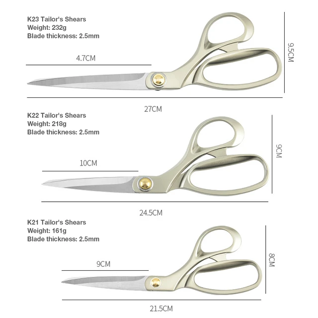 Sewing Tailor Scissors Fabric Scissors Heavy Duty Stainless Steel