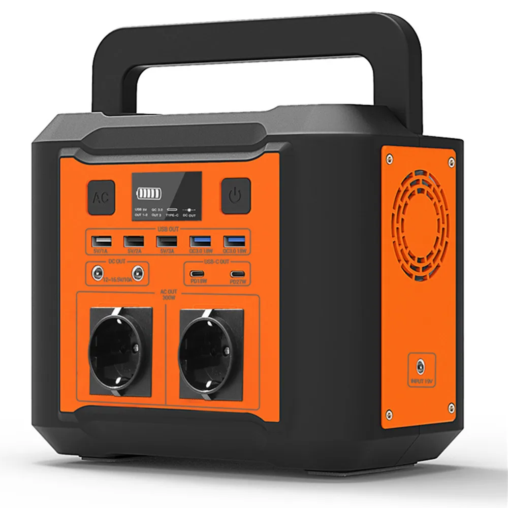 

80000mAh Solar Generator 296Wh Power Supply Station 300W Portable Auxiliary Battery Power Bank Inverter for Outdoor Camping