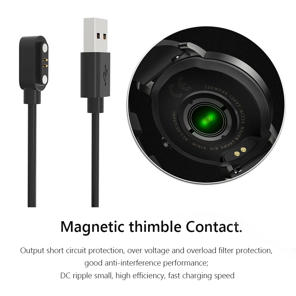 Smartwatch Magnetic Charging Dock Charge Cable for Xiaomi Mibro Air XPAW001 Sport Watch Magnet Charger