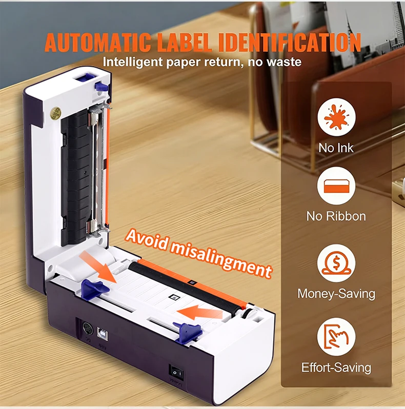 X-printer D46B 직접 감열 미니 라벨 프린터 FCC 인증 USB/BT/WIFI 203dpi 152mm/s 다양한 시스템과 쉽게 호환 가능