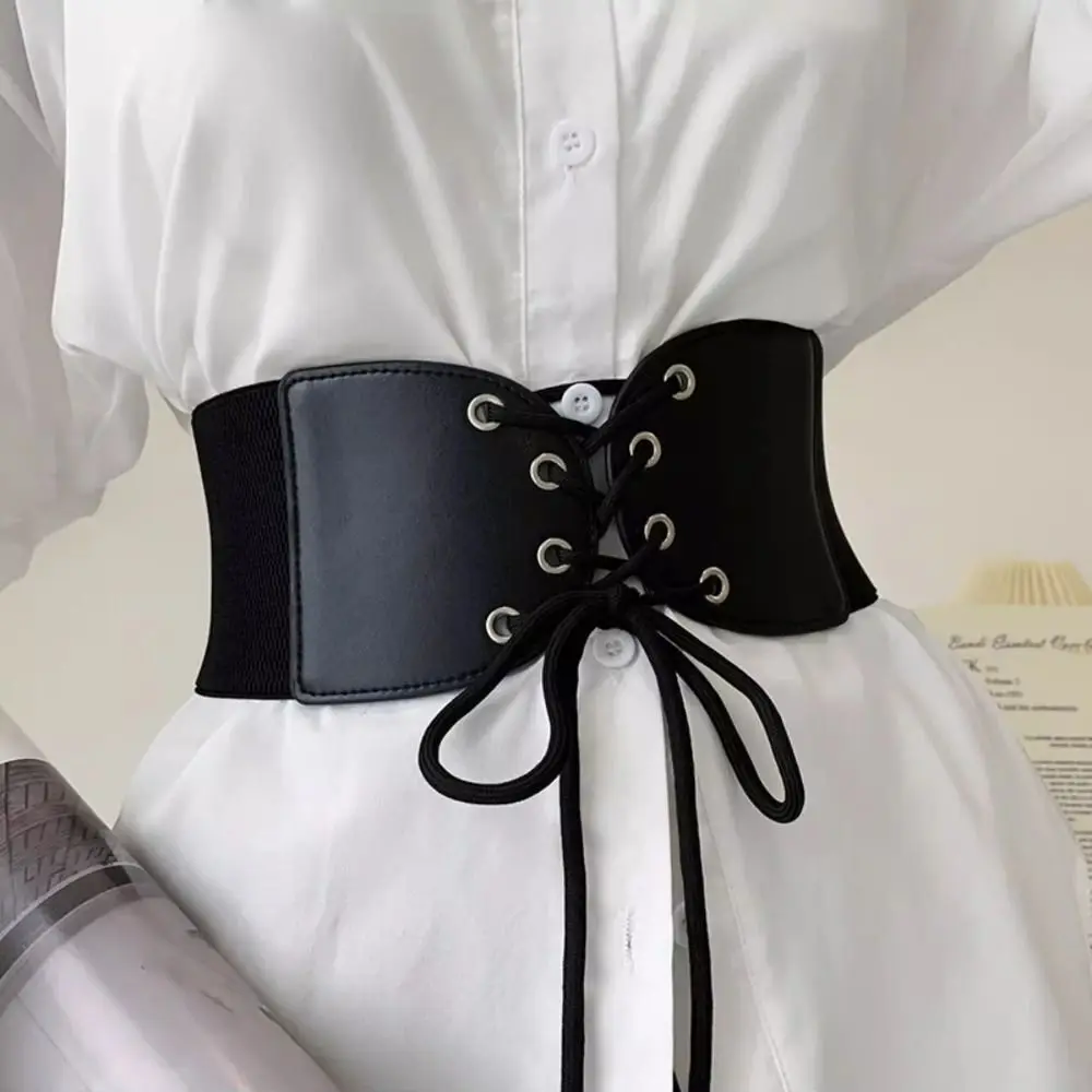 

Elastic Waistbands New Removable PU Leather Girdle Elastic Band Women