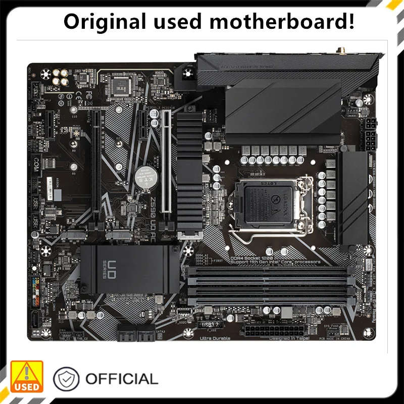 Per Z590 Ud Ac Originale Usato Desktop Intel Z590 128Gb Ddr4 Scheda Madre Lga 1200 I7/I5/I3 Usb3.0 Sata3