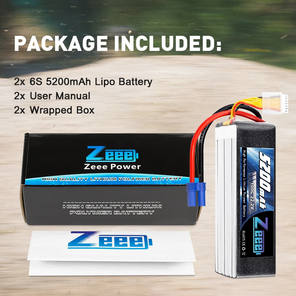 Zeee 6S 5200 мАч литий-полимерный аккумулятор 22,2 в 100C Мягкий корпус с разъемом EC5 для радиоуправляемых моделей автомобилей, самолетов, вертолетов, грузовиков, багги, лодок, запчасти для радиоуправляемых моделей (art.: 3920c3fbdb708) - 3920c3fbdb708