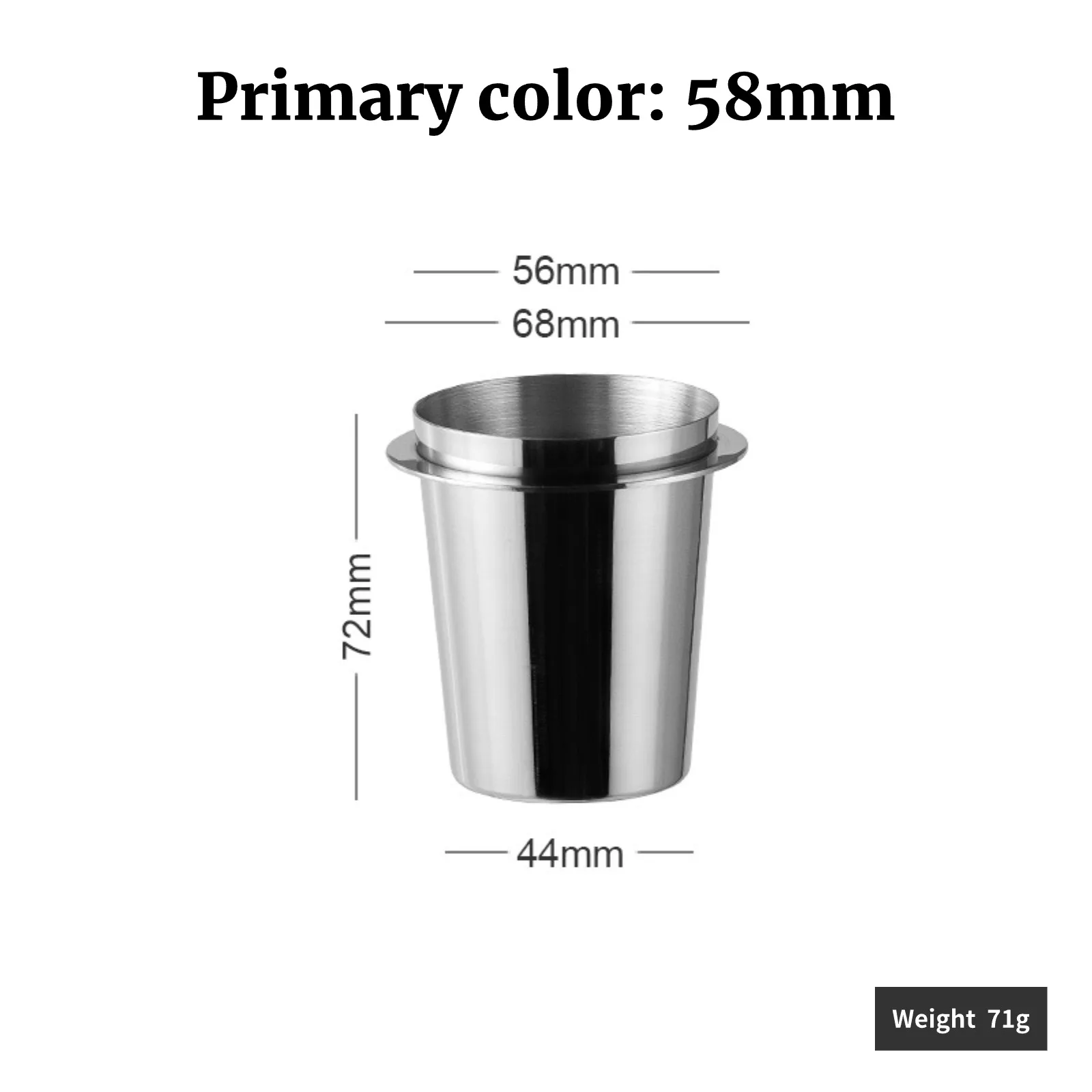 58mm Stainless Steel Coffee Cup - كوب قهوة ستانلس...