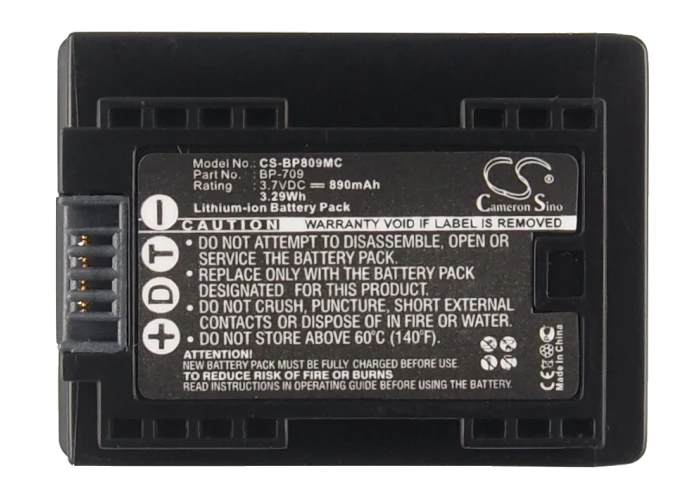 Fotocamera 890Mah Batteria Per Canon Bp-709 Vixia Hf M52 Vixia Hf M50 Vixia Hf M500 Vixia Hf M506 Vixia Hf R32 Vixia Hf R30