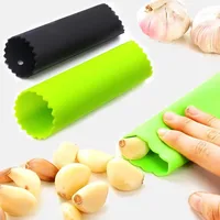 ซิลิโคนกระเทียม Peeler วงกลมกระบอก Stripper Tube Peeling กระเทียม Peeler Peel Barrel Peeling เครื่องมือห้องครัวที่มีประโยชน์อุปกรณ์เสริม 4