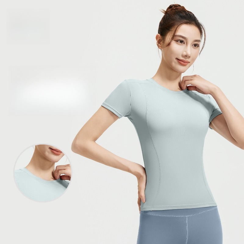 Yoga Clothing Exercise Fitness Clothing Tights Running Sweatshirt Casual Yoga Top Short Sleeve Women Clothes