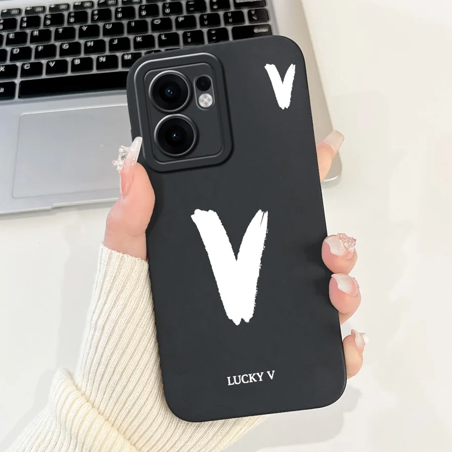 Stylish Cute Letters Shockproof Back Cover with Camera Lens Protection