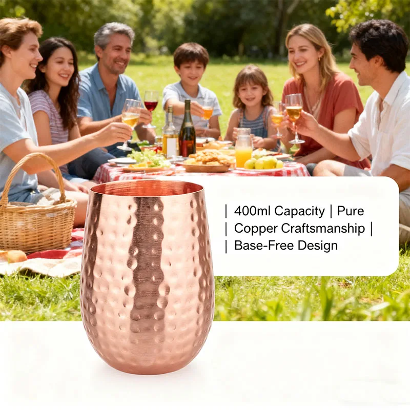 100% Copper Moscow Mule Mug Durable Coppery Beer Mugs Coffee Mug Milk Cup Pure Copper Bar Cup Drinkware - Image 2