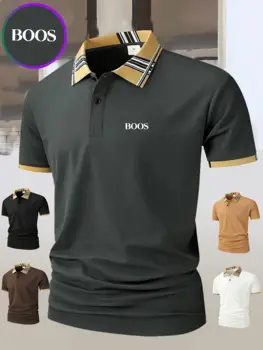 Polo da Uomo di Alta Qualità, T-Shirt Ricamata, Abbigliamento Maschile alla Moda, Vestibilità Slim, NUOVA Camicia Traspirante Oversize