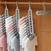 5pcs Heavy-duty Folding Clothes Hanger Combination Set, Multi-layer Space-saving Clothes Hanger Hooks, Hanging Clothes Storage 1