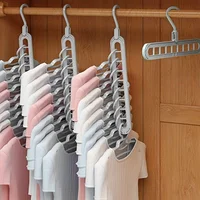 5pcs Heavy-duty Folding Clothes Hanger Combination Set, Multi-layer Space-saving Clothes Hanger Hooks, Hanging Clothes Storage 1