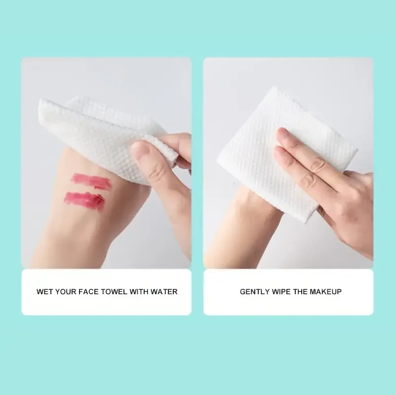 Disposable washcloth Thick Face Towel Make Up Soft Removing Wipes Dry Cleanser Towelettes For Skin Care 100 Counts 5
