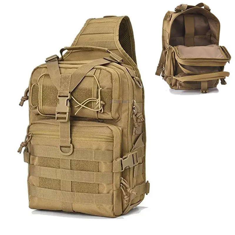 

Tactical Chest Bag Military Molle Crossbody Shoulder Bags Outdoor Hunting Camping Hiking Men's Waterproof Oxford Sling Backpack