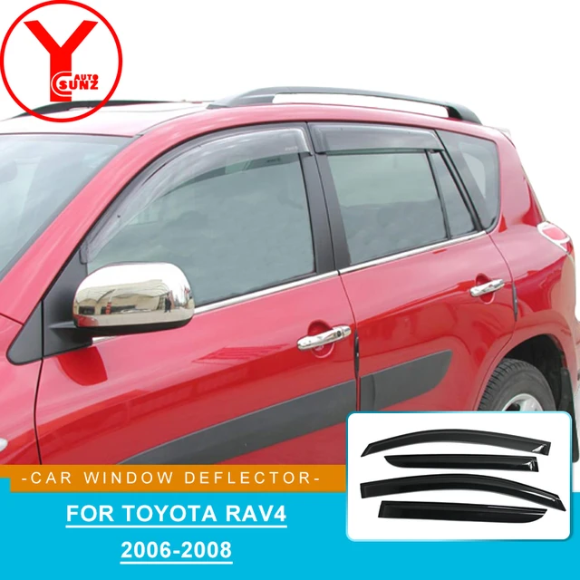 Tuning vent visière déflecteur voiture évent visière porte fenêtre latérale  garde déflecteurs pour Toyota RAV4 RAV-4 2006 2007 2008 pare-soleil pluie -  AliExpress