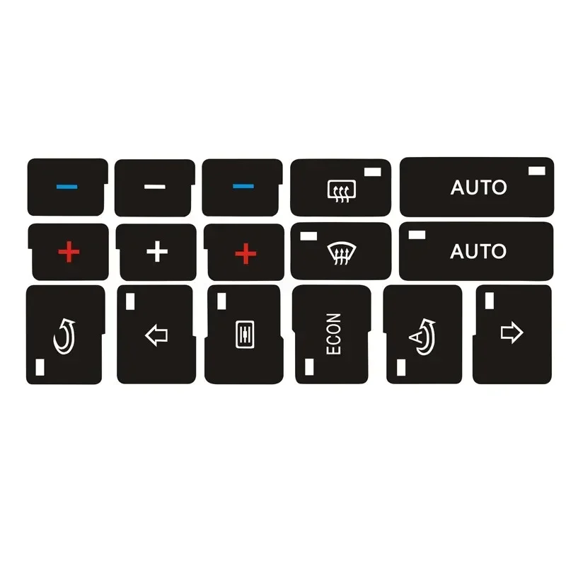 Button Repair Decal Sticker Set for Door Lock and Window Air Conditioner
