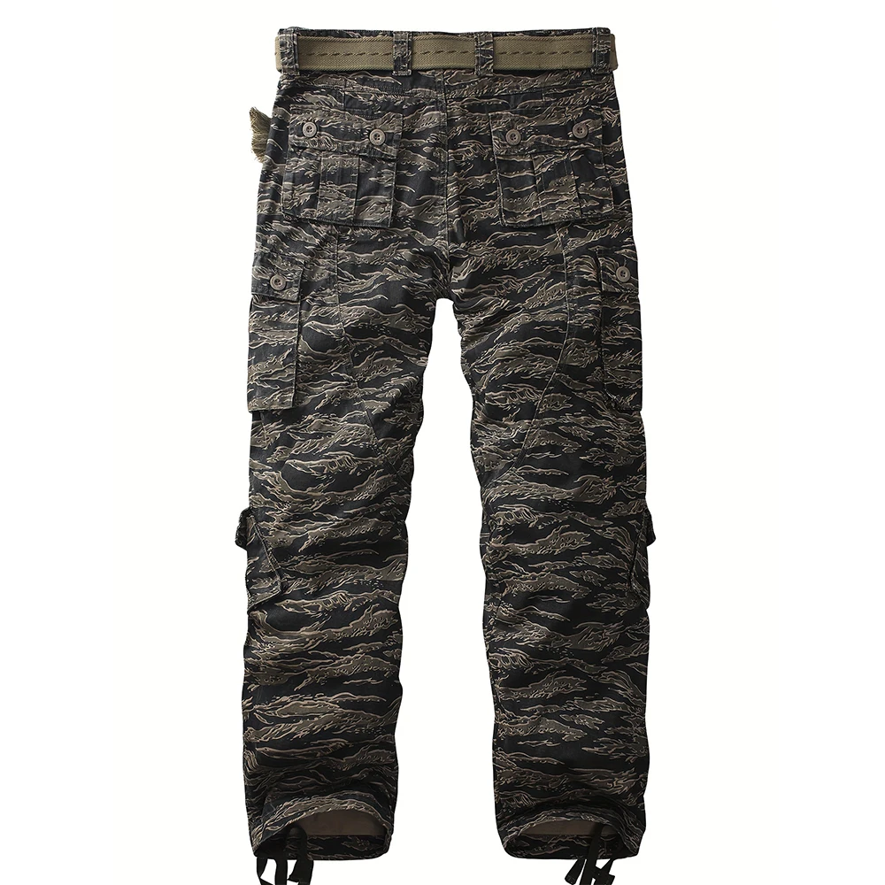 Men Combat Pants With Knee Pads Tactical Cargo Sport Trousers Camouflage Multicam Trekking Hunting Clothes（Not belt） 2