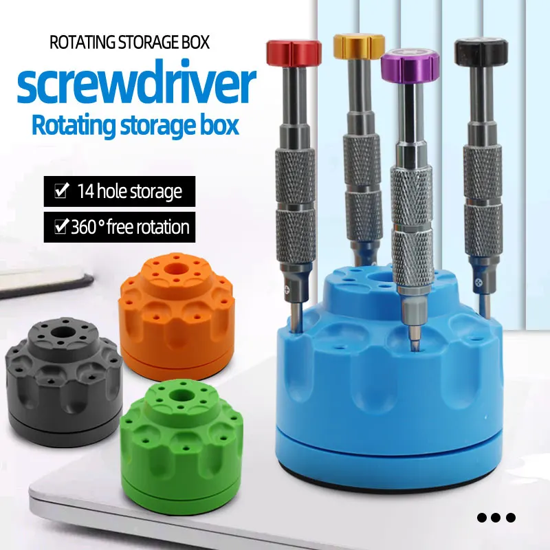 360 ° Rotating Multi functional Maintenance Tool Storage Rack with Multi hole Slot Classification Storage Box Belt with Magnet
