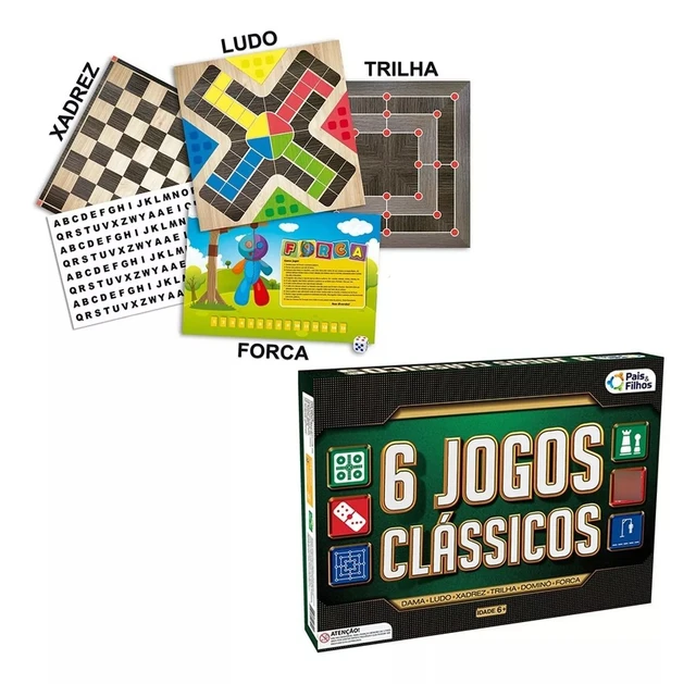 Jogo de Damas Ludo e Trilha Pais e Filhos