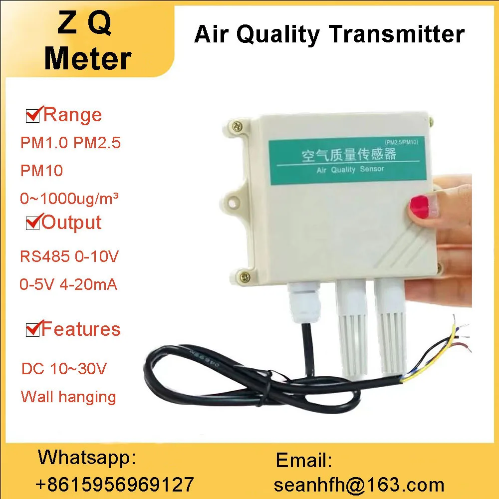 Air quality sensor PM2.5/PM10/PM1.0 particulate matter haze dust monitoring TSP detector RS485 0-5V 0-10V 4-20MA Output