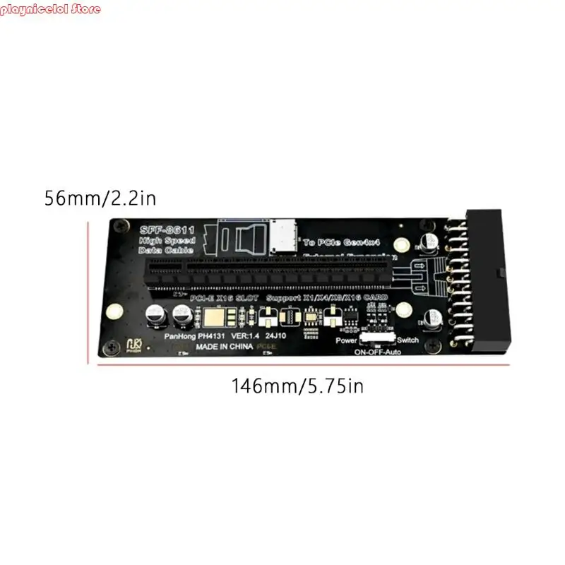 전송선 E8BA가 있는 PCIe Gen4X4 SFF 8612 모듈