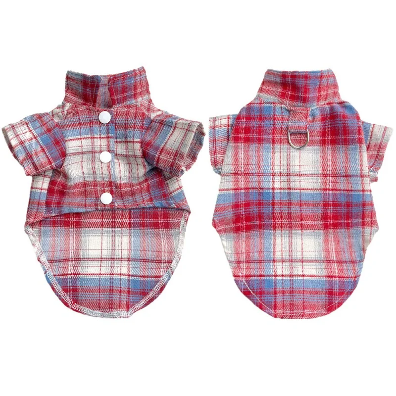 thumbnail image 1 of Ropa de moda para perros, camisa clásica a cuadros para perros, chaleco de otoño para cachorros, camisa suave y adorable para gatos, disfraces para mascotas, suministros para perros Chihuahua Yorkies, 1 of 5