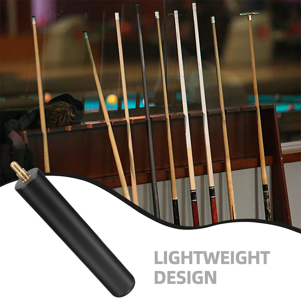 2 Pcs Pool Cue Extension Rod Stick American Style Lengthen Aluminum Alloy Lightweight Spiral End Increases