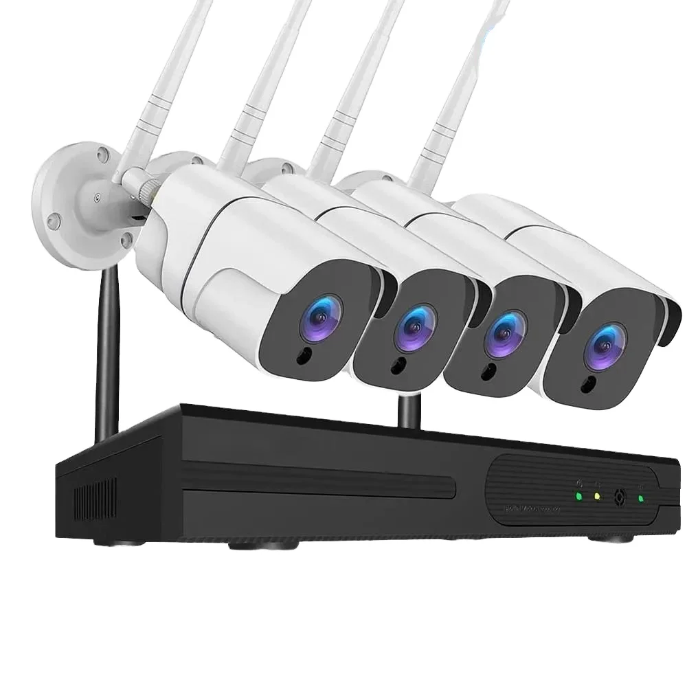 4채널 보안 5MP 네트워크 와이파이 카메라 키트 시스템 감시 시스템 와이파이..