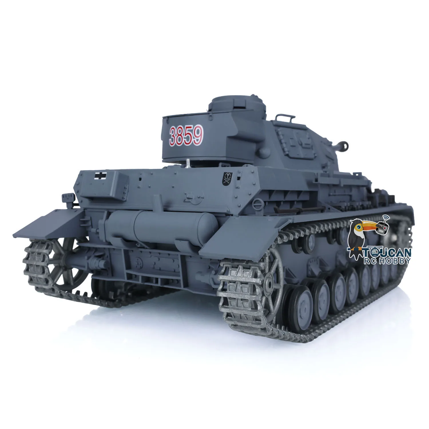 HENG LONG Toys 1/16 TK7.0 German Panzer IV F2 RTR RC Tank 3859 Metal Tracks Steel Motor BB Airsoft Smoke Boy TH17398-SMT4 4