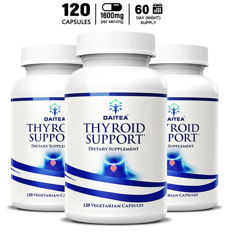 

Thyroid Health Supplement for Men and Women - Energy and Focus Formula -Vegan &Non-GMO -Iodine,Vitamin B12 Complex,Zinc,and More