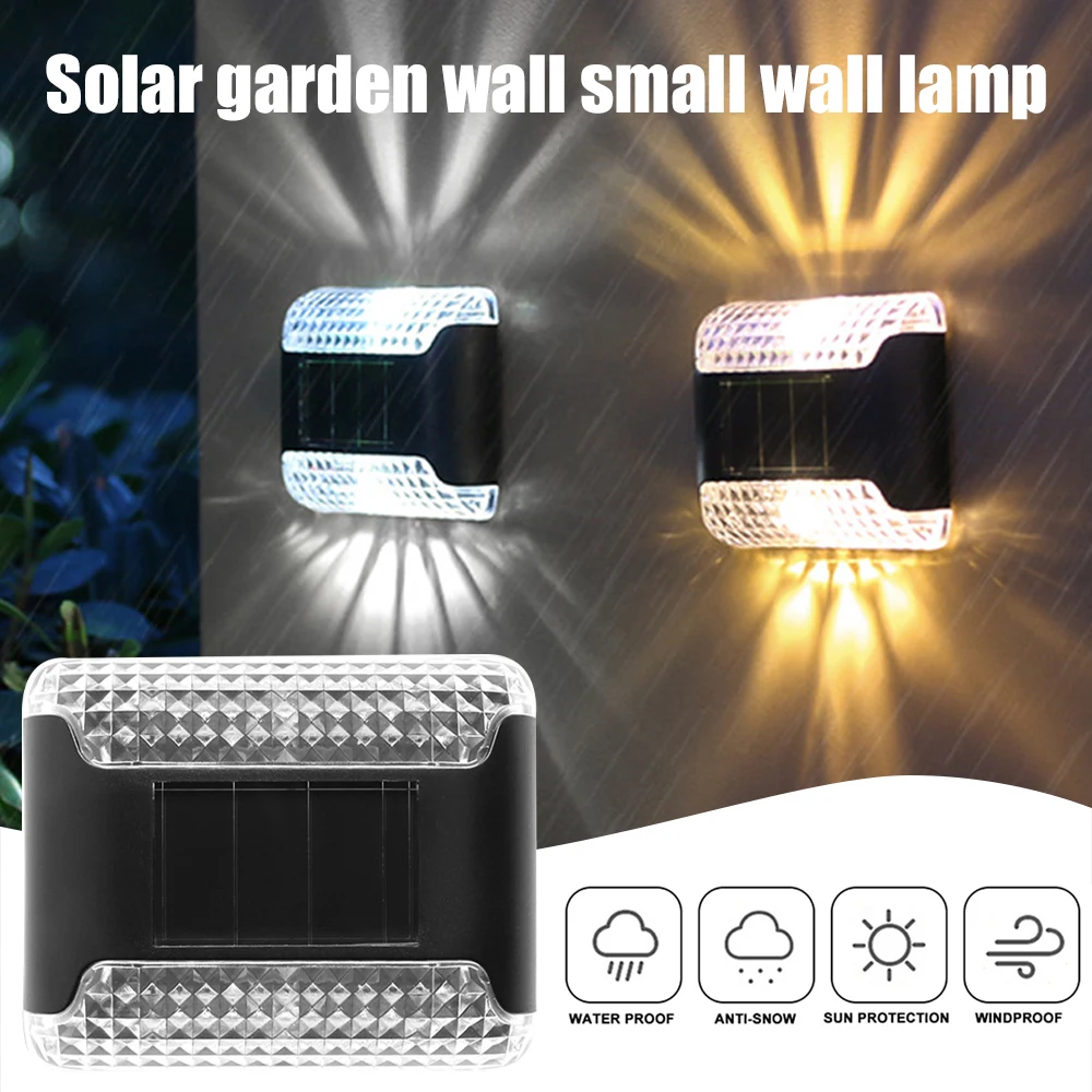 Solar LED Lights Outdoor Garden Lights Solar Step Deck Light Lamp Sunlight Courtyard Decor Solar Garden Lamp Wall Lighting large deck box cover waterproof heavy duty courtyard footstool covering all weather outdoor suitable for keter suncast lifetime