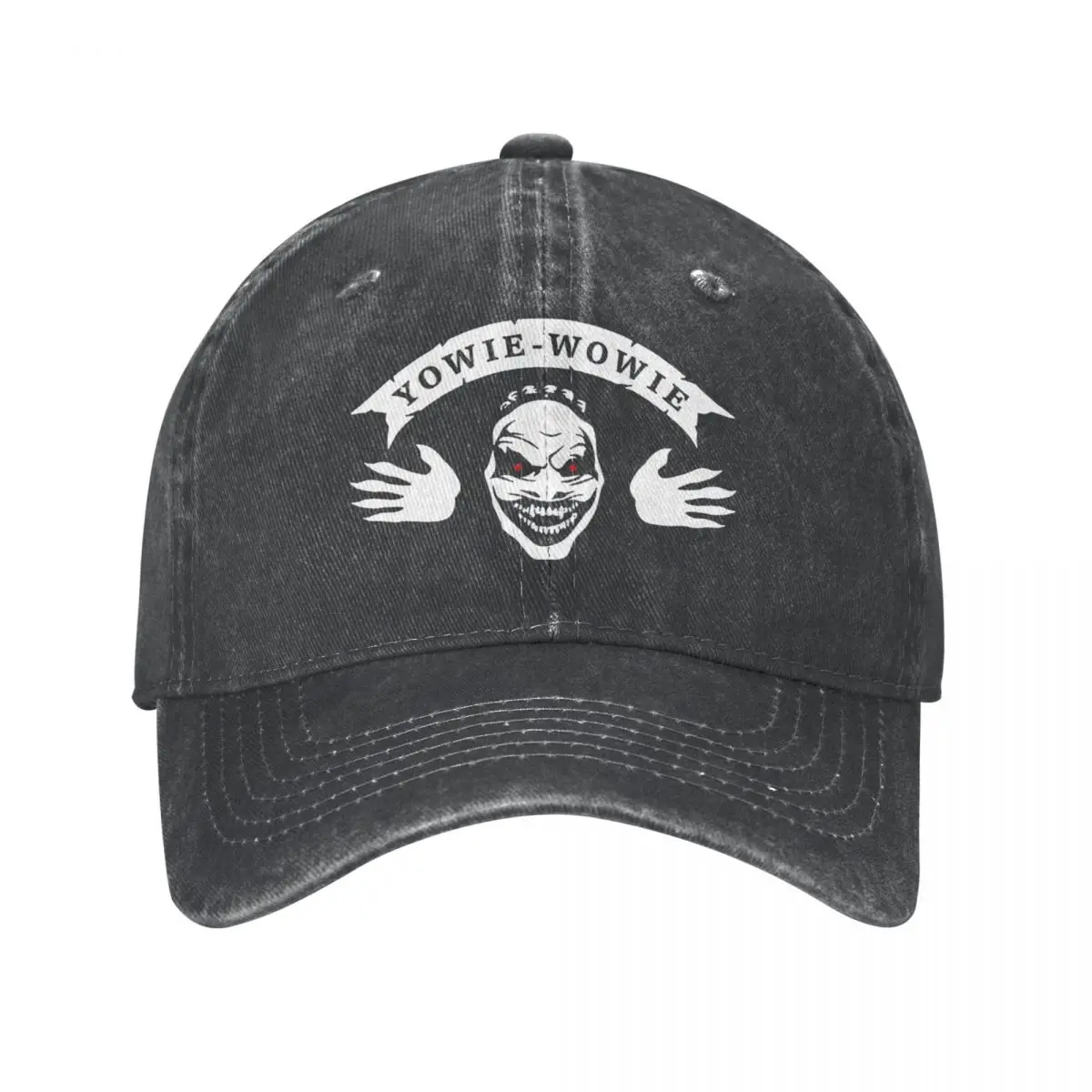 

Vintage The Fiend Inferno Baseball Caps Unisex Distressed Denim Washed Sun Cap Bray Wyatt RIP Outdoor Golf Adjustable Caps Hat