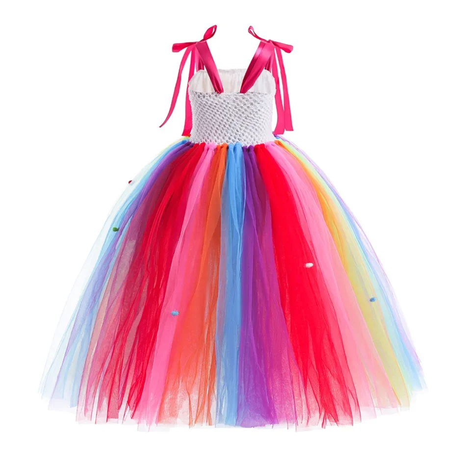 Lollipop Kostüm Fee Halloween Süßigkeiten Rollenspiel Dress up Kind Karneval Purim Prinzessin Mädchen Party Kleider Nette Vestidos Regenbogen – Detail 16