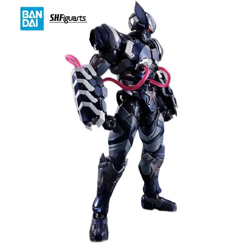 

Оригинальные фигурки BANDAI для персонажей мультфильма Персонажи шфигатс Веном симбиот Росомаха TECH-ON Мстители ПВХ экшн-фигурки модели игрушки 16 см